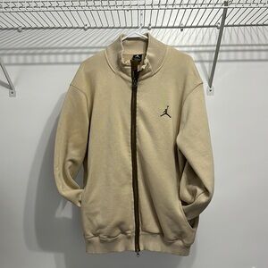 Nike Air Jordan Tan Olive Full Zip Jacket Sz L Large